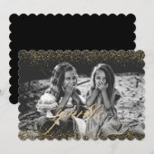 Carte de vacances pailletée pour illuminer la sais (Devant / Derrière)