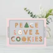 CARTE DE VACANCES PAIX, AMOUR & COOKIES (Debout devant)