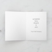 Carte de vacances Paix et Joie (Intérieur)