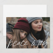 carte de vacances paix et joie moderne (Devant / Derrière)