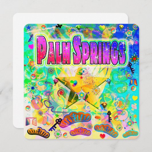 Carte de vacances Palm Springs Heure Epoch (Devant / Derrière)