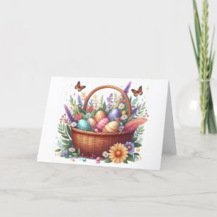 Carte de vacances Panier d'oeufs