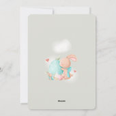 Carte de vacances Pâques Bunny Bouquet (Dos)
