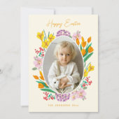 Carte de vacances Pâques florale (Devant)