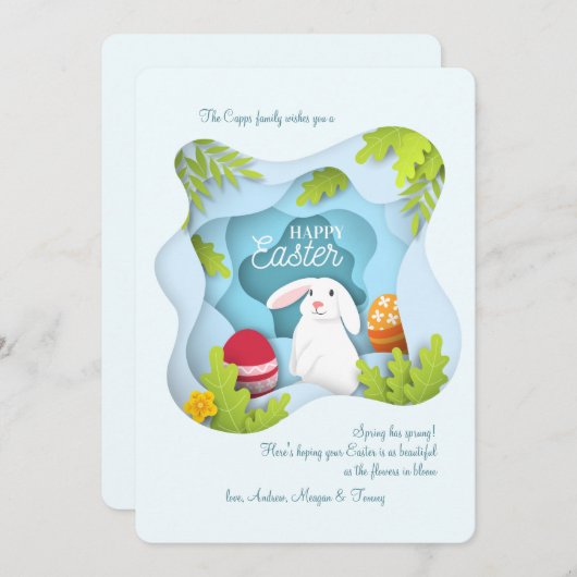 Carte de vacances Pâques Shbox (Devant / Derrière)