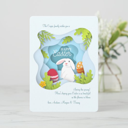 Carte de vacances Pâques Shbox (Debout devant)