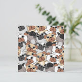 Carte de vacances Party Pugs (Debout devant)