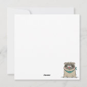 Carte de vacances Party Pugs (Dos)