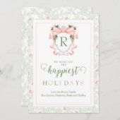 Carte de vacances Pastel Monogram (Devant / Derrière)