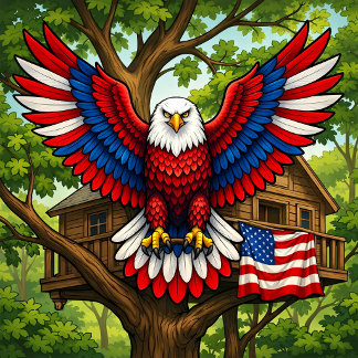 Carte de vacances Patriotic Eagle