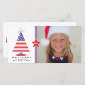Carte de vacances Patriotique Christmas Tree (Devant / Derrière)