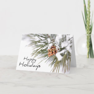 Carte de vacances Peace and Pine Cones