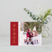 Carte de vacances Peace Gold Foil (Debout devant)