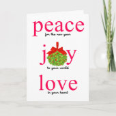 Carte de vacances Peace Joy Love (Devant)