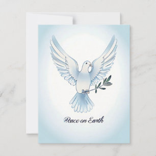 Carte de vacances Peace on Earth Dove