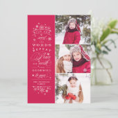 Carte de vacances Peace on Earth Multi Photo (Debout devant)