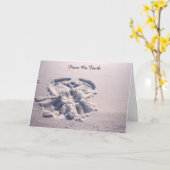 Carte de vacances Peace on Earth Snow Angel (Fleur jaune)