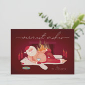 Carte de vacances Père Noël Warmest Warmest (Debout devant)