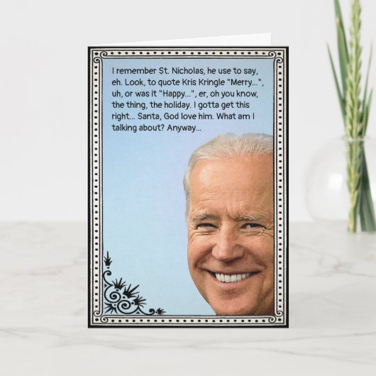 Carte de vacances personnalisable Biden (Devant)