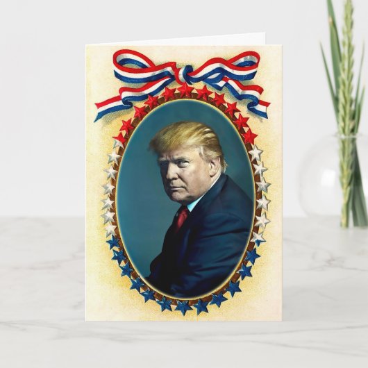 Carte de vacances personnalisable Donald Trump (Devant)