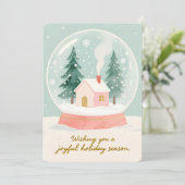 Carte de vacances personnalisable vintage plat (Debout devant)