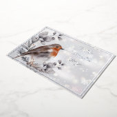 Carte de vacances personnalisée Aquarelle et neige (Rotation)