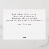 Carte de vacances personnalisée Aquarelle et neige (Verso)