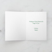 Carte de vacances personnalisée avec fleurs de Poi (Intérieur)