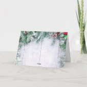 Carte de vacances personnalisée en bois rustique (Dos)