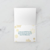 Carte de vacances personnalisée en feuille d'or pl (Intérieur)