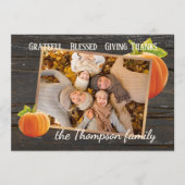 Carte de vacances personnalisée Grateful Blessed G (Devant)