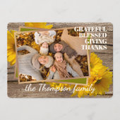 Carte de vacances personnalisée Grateful Blessed G (Devant)