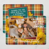 Carte de vacances personnalisée Grateful Blessed G (Devant / Derrière)