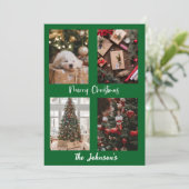 Carte de vacances personnalisée pour Noël Joyeux V (Debout devant)