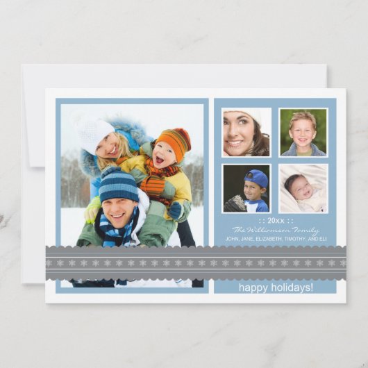 Carte de vacances personnalisée pour ruban moderne (Devant)