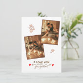 Carte de vacances personnalisée Romance 2 photo (Debout devant)