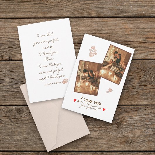 Carte de vacances personnalisée Romance 2 photo