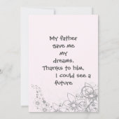 Carte de vacances personnalisée Simple Fête des pè (Dos)