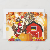 Carte de vacances personnalisée Thanksgiving Turqu (Devant)