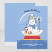 Carte de vacances Pet Snow Globe (Devant / Derrière)