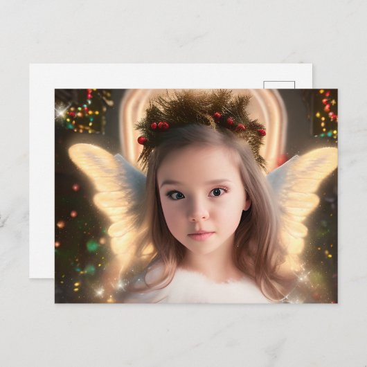 Carte de vacances Petit Ange coordonnée (Devant / Derrière)