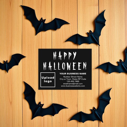 Carte de vacances petit noir d'Halloween Business