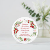 Carte de vacances Petite Floral Wreath (Debout devant)