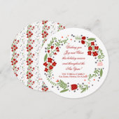 Carte de vacances Petite Floral Wreath (Devant / Derrière)