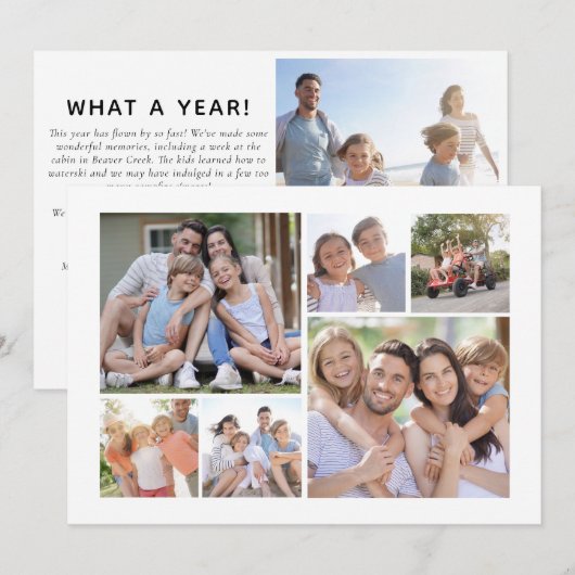 Carte de vacances photo 7 | Quelle année ! (Devant / Derrière)