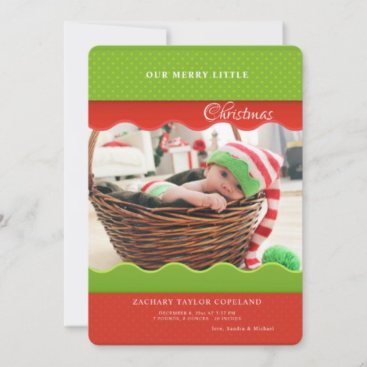 Carte de vacances photo à bords festonnés (Devant)