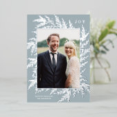 Carte de vacances photo à cadre botanique en feuil (Debout devant)