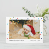 Carte de vacances photo à lumières modernes (Debout devant)