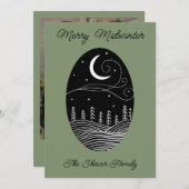 Carte de vacances Photo à plat avec lune de milieu (Devant / Derrière)