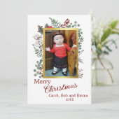 Carte de vacances photo à plat Berries and Botanic (Debout devant)